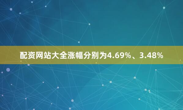 配资网站大全涨幅分别为4.69%、3.48%