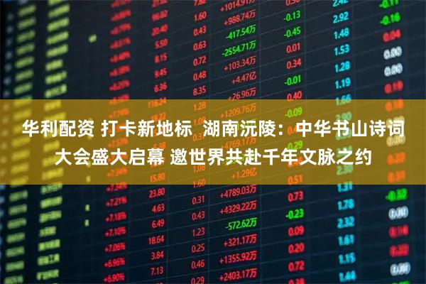 华利配资 打卡新地标 湖南沅陵:中华书山诗词大会盛大启幕 邀世界共赴千年文脉之约